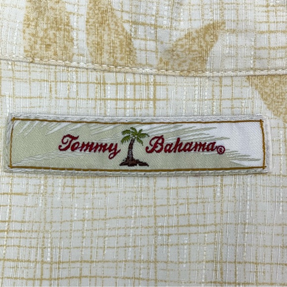 Tommy Bahama Short Sleeve Button Up Silk Hawaiian Shirt Golden Yellow Sz XL - Picture 4 of 16